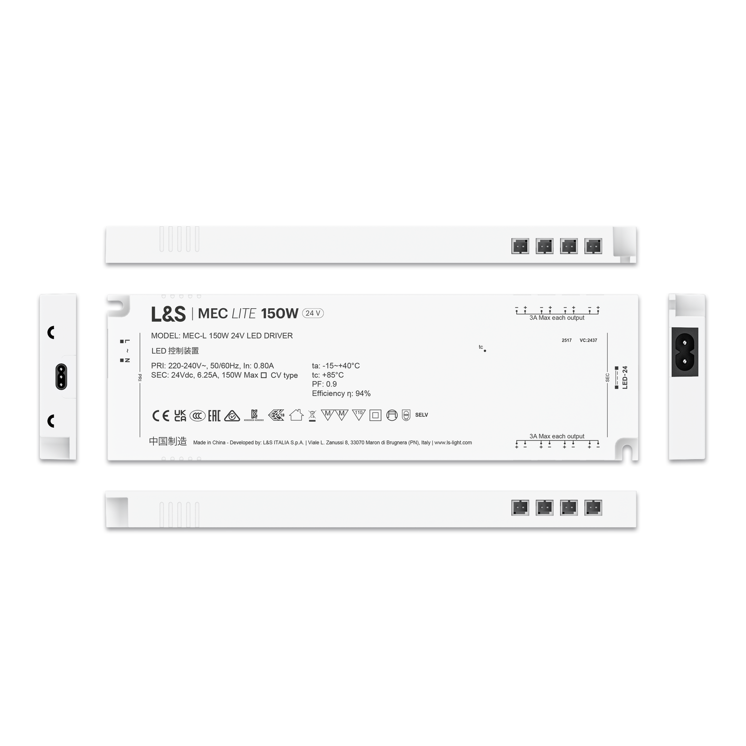 Mec Lite led transfo 150W 24V